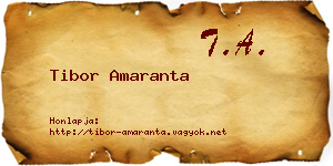 Tibor Amaranta névjegykártya
